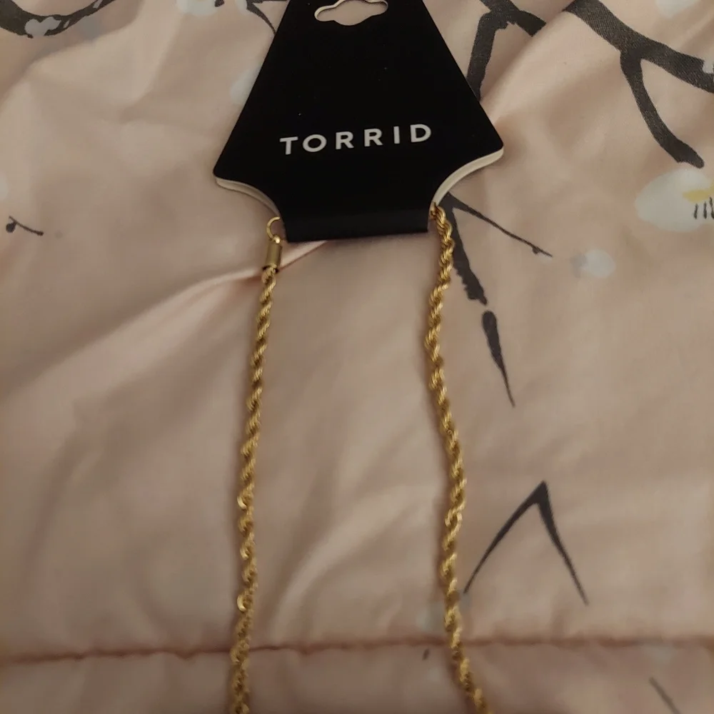 Torrid Crescent Moon Disc Goldtone Necklace-NWT - Picture 2 of 11